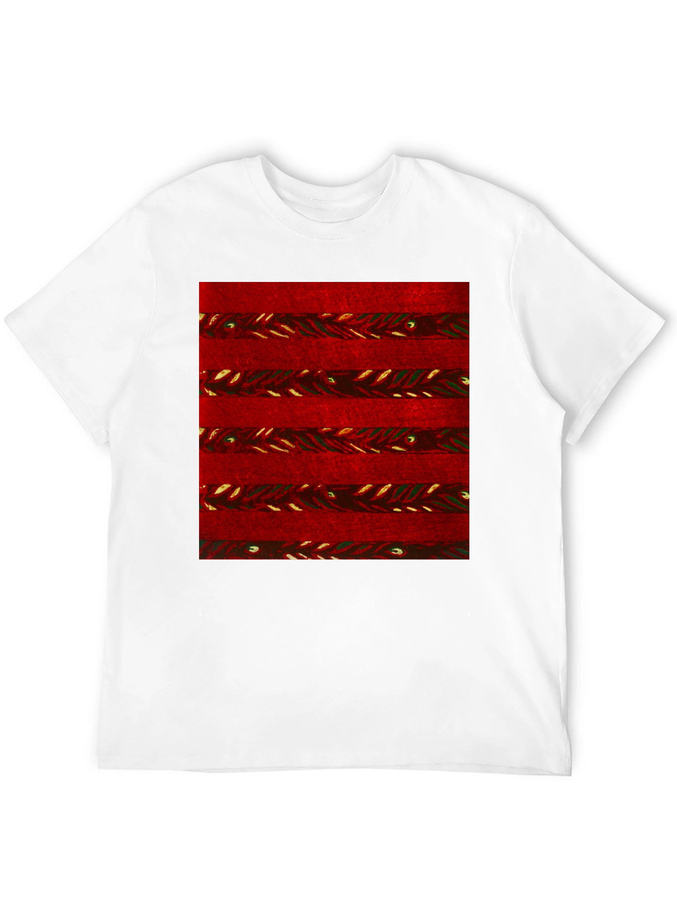 Red Striped Pattern Graphic Tee - Stylish Casual Wear