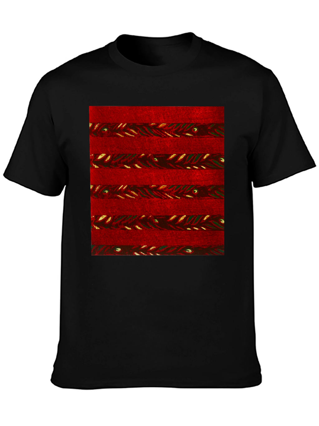 Red Striped Pattern Graphic Tee - Stylish Casual Wear