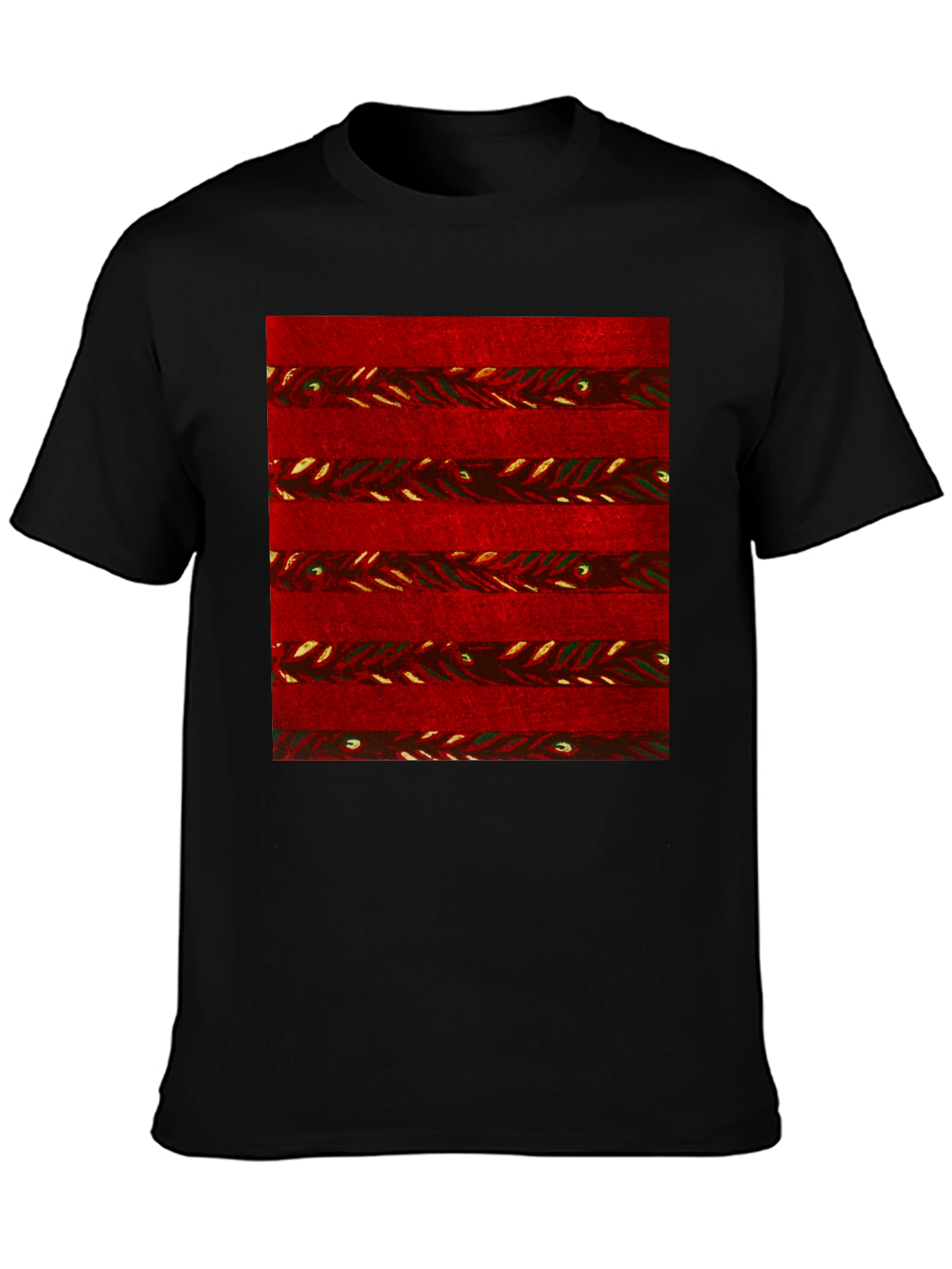 Red Striped Pattern Graphic Tee - Stylish Casual Wear