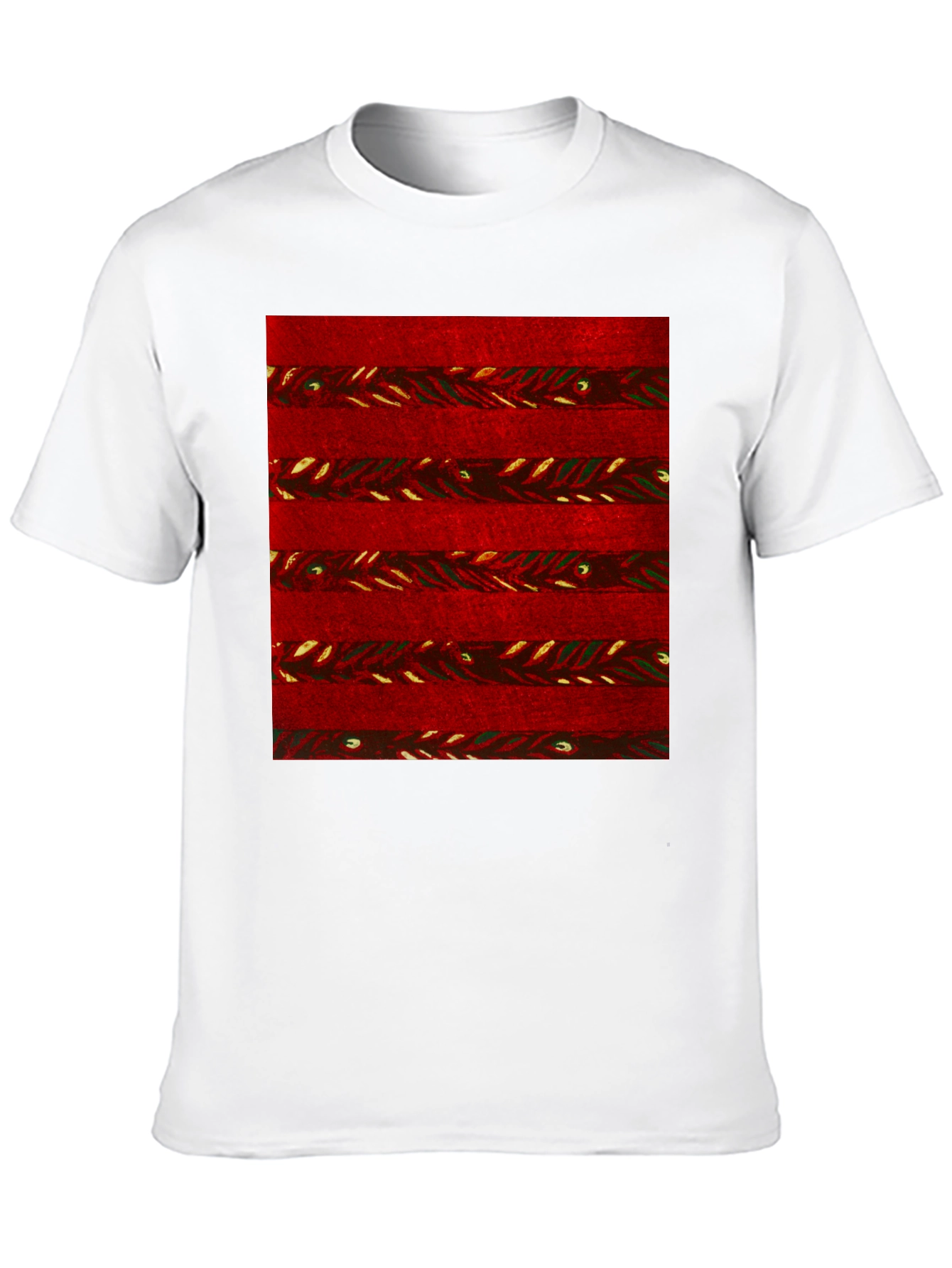 Red Striped Pattern Graphic Tee - Stylish Casual Wear