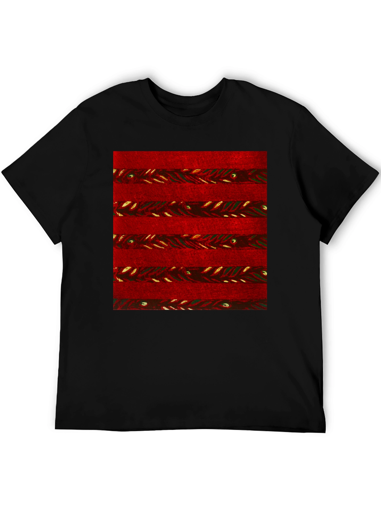 Red Striped Pattern Graphic Tee - Stylish Casual Wear