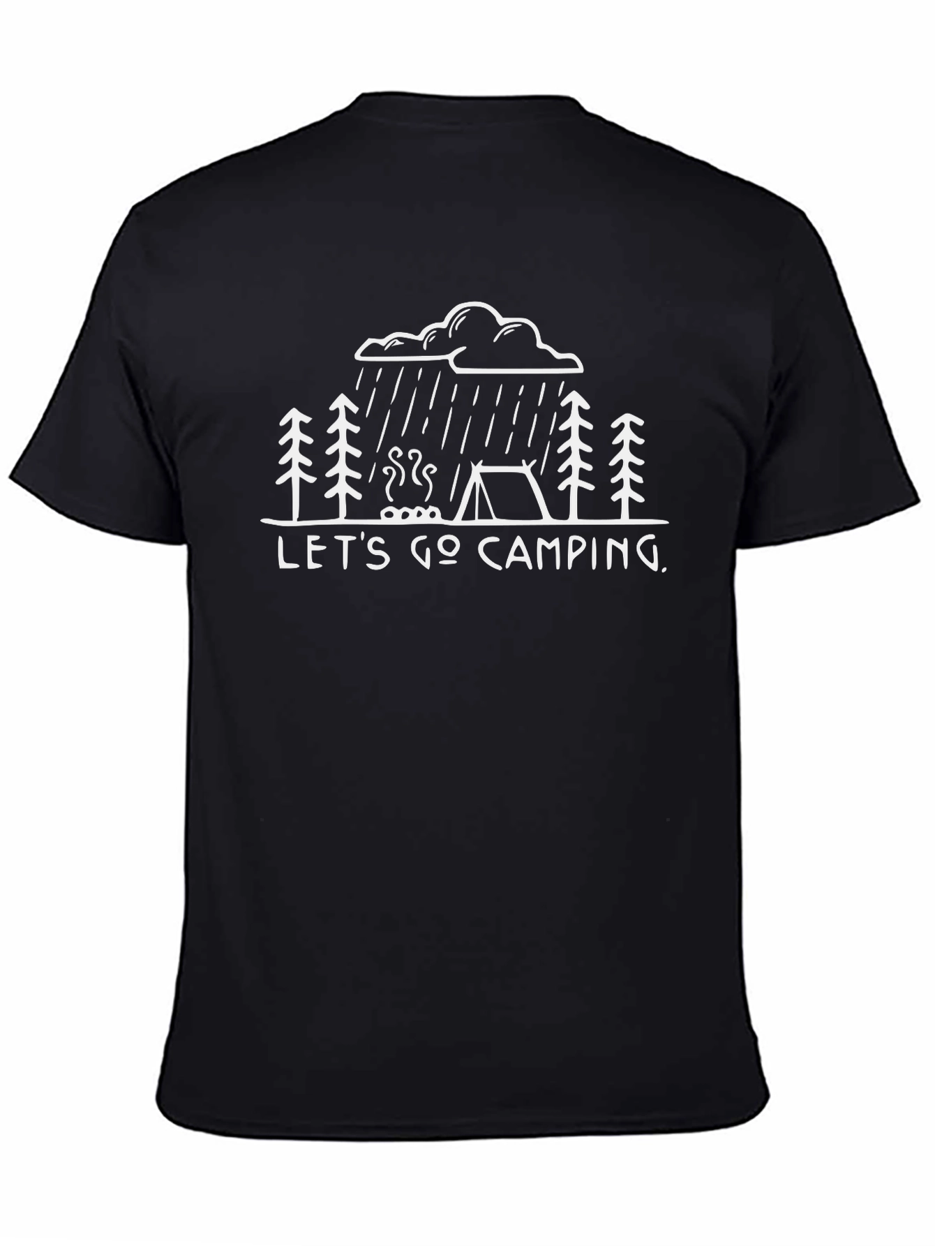 Lets Go Camping Black T-Shirt