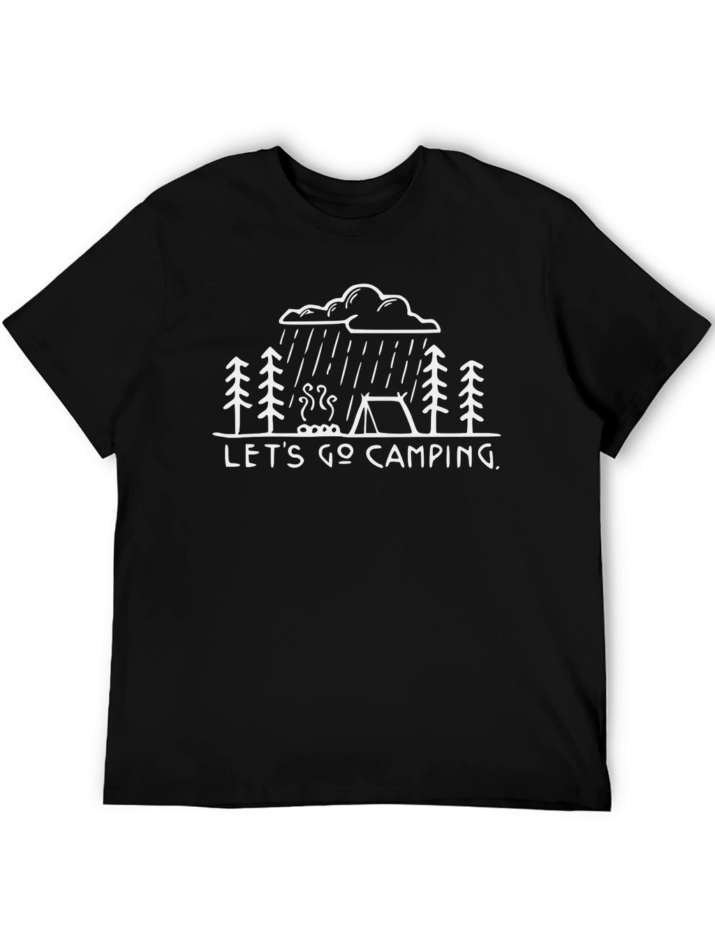 Lets Go Camping Black T-Shirt
