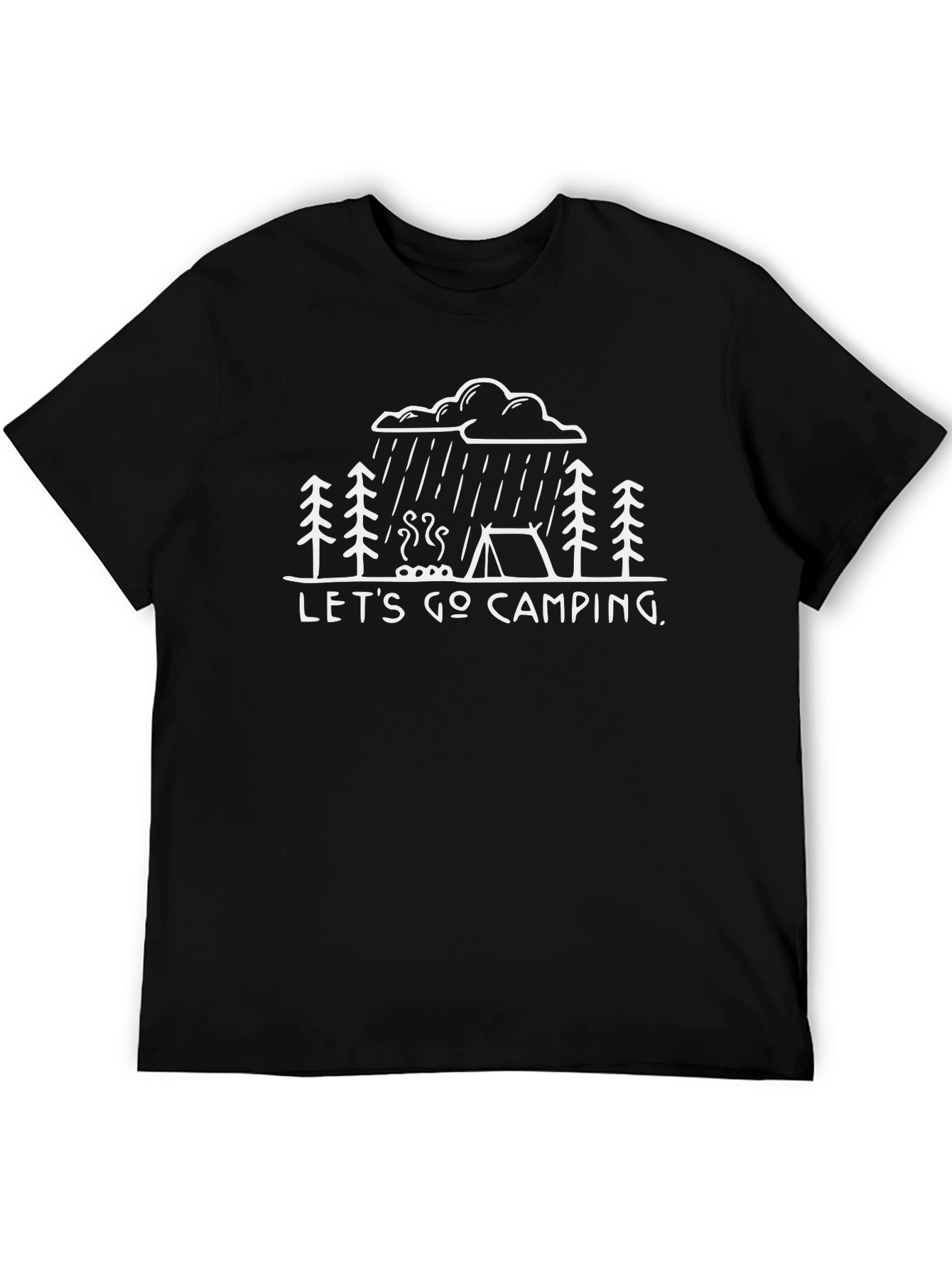 Lets Go Camping Black T-Shirt