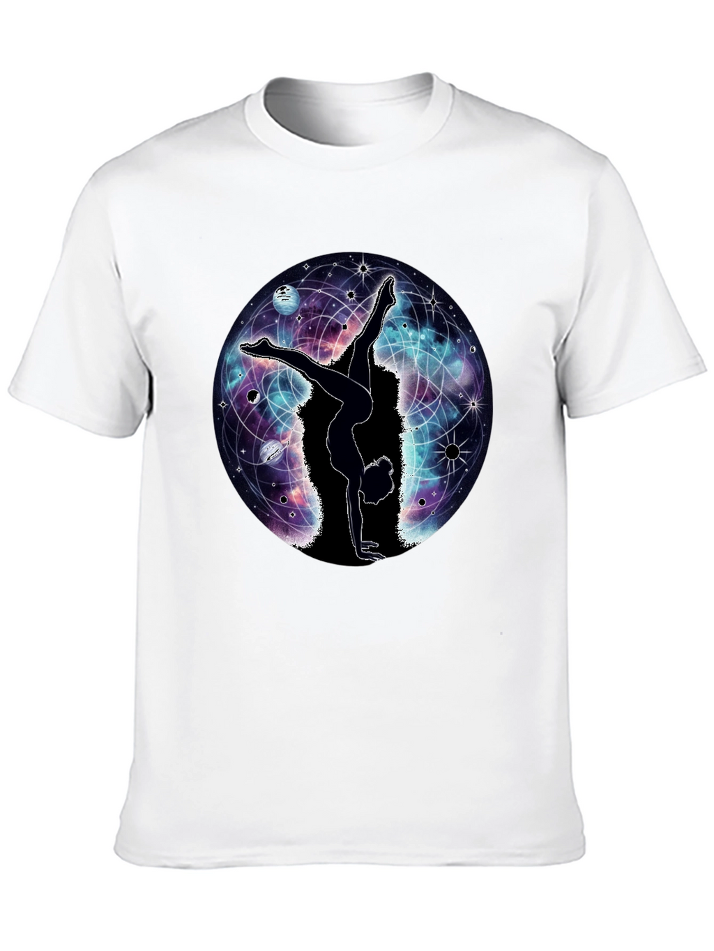 Cosmic Yoga T-Shirt - Black Graphic Tee