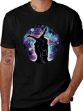 Cosmic Yoga T-Shirt - Black Graphic Tee