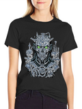 Cyborg T-Shirt - Metallic Skeleton Design