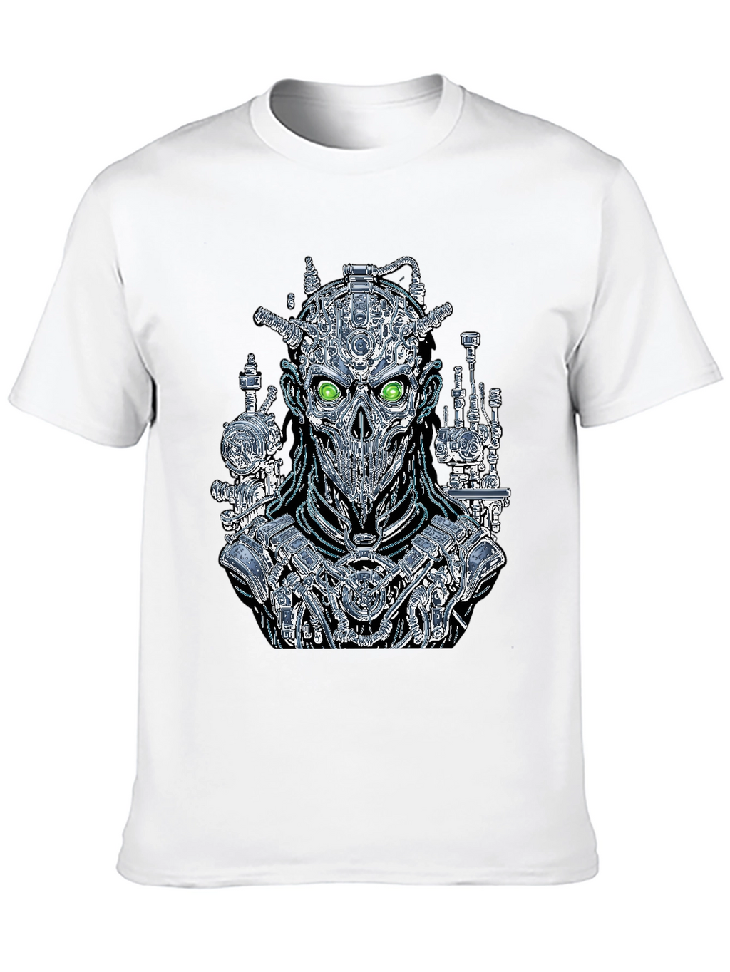 Cyborg T-Shirt - Metallic Skeleton Design