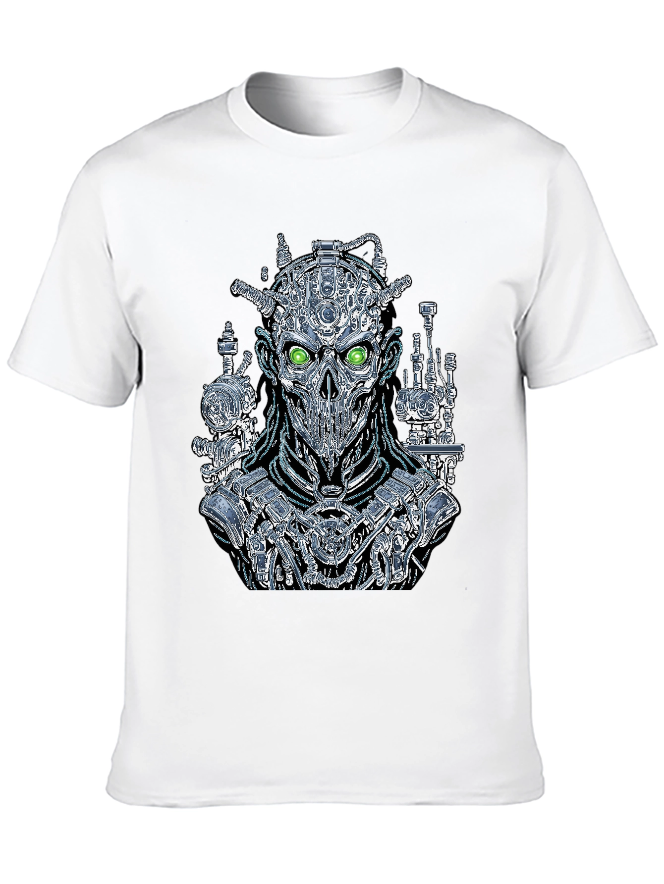 Cyborg T-Shirt - Metallic Skeleton Design