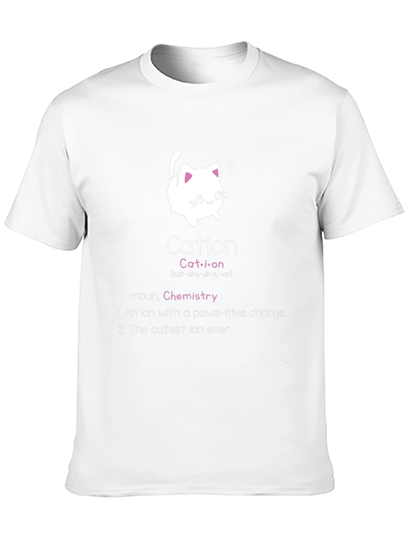 Cation Chemistry Cat Black T-Shirt
