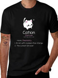 Cation Chemistry Cat Black T-Shirt