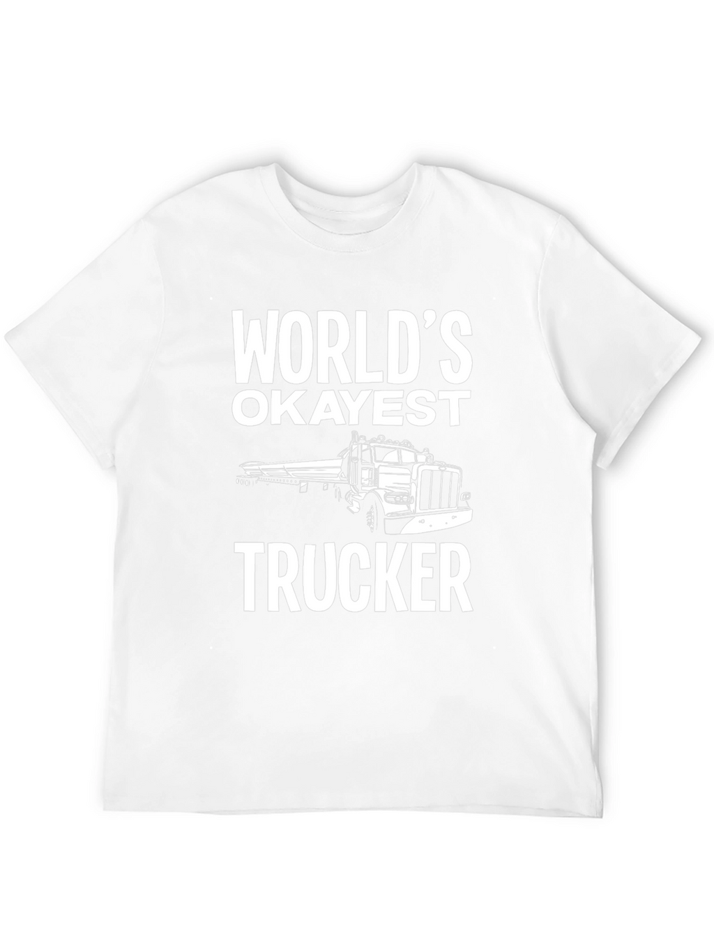 Worlds Okayest Trucker Black T-Shirt