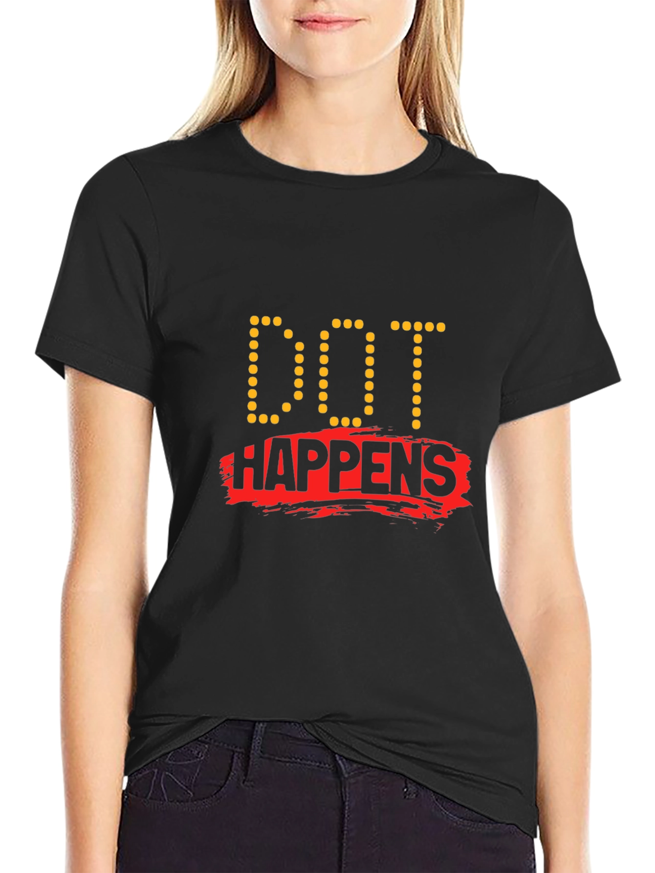Dot Happens Black T-Shirt
