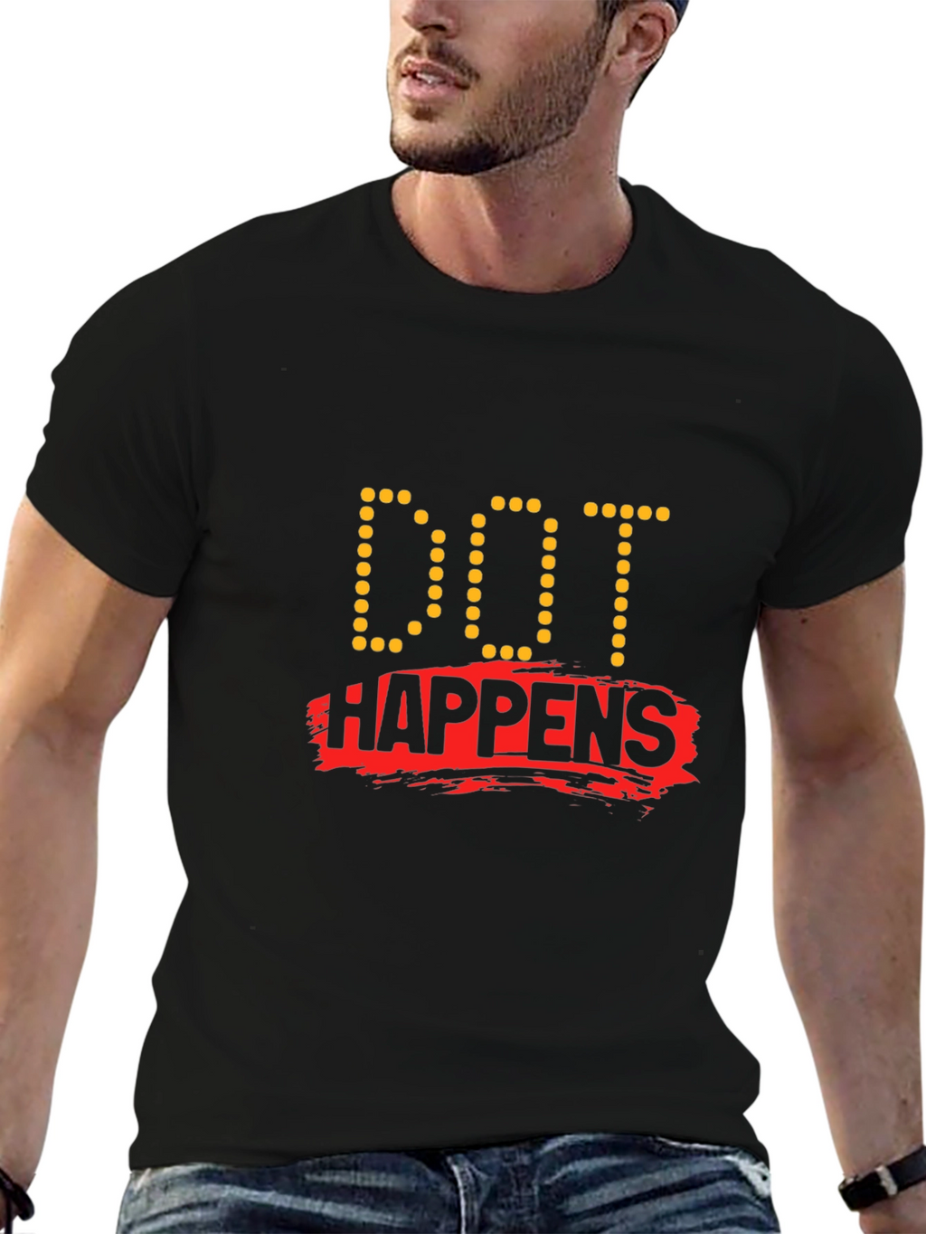Dot Happens Black T-Shirt