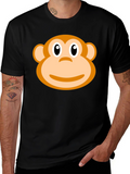 Monkey Face Graphic Print T-Shirt