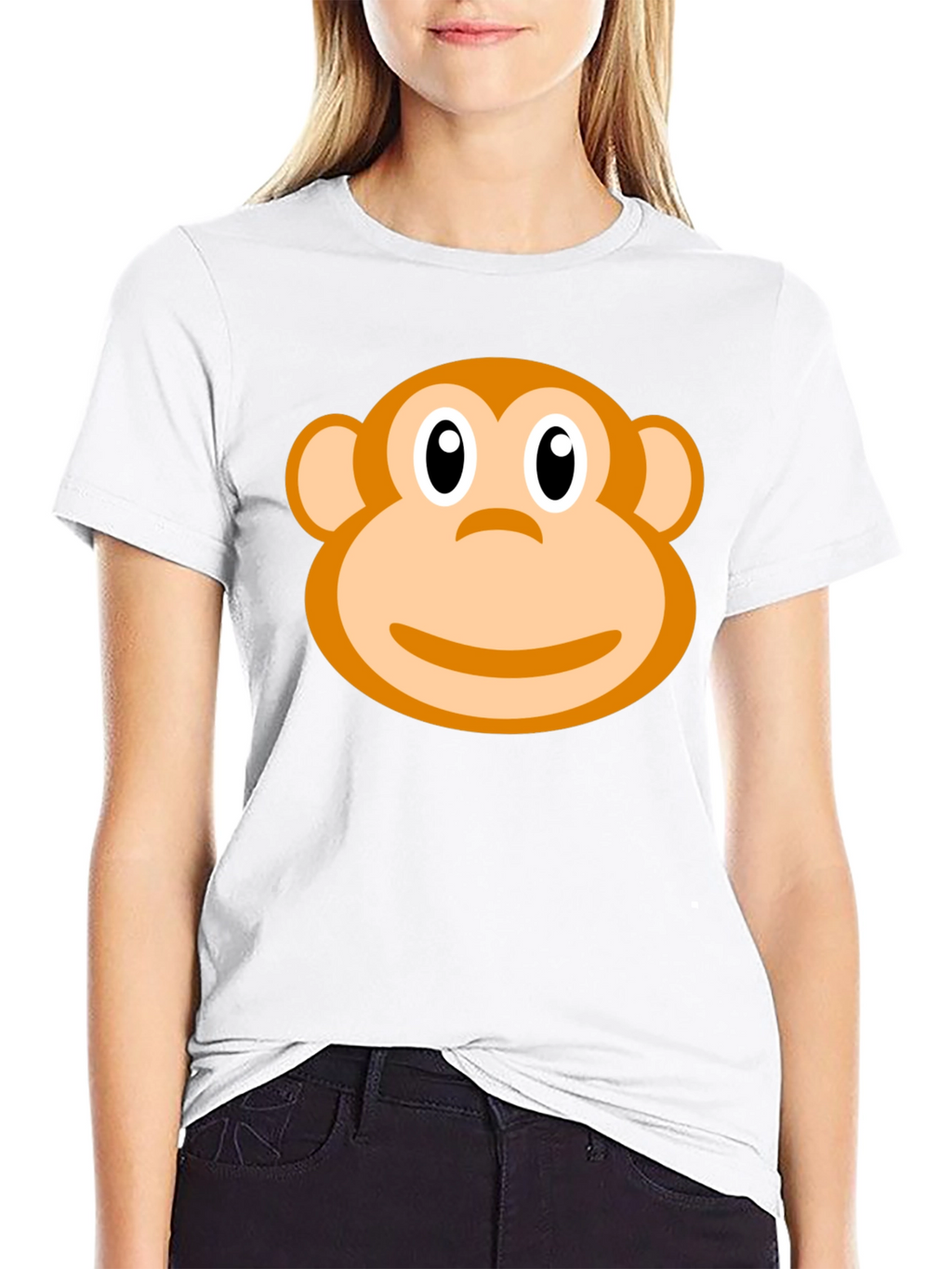 Monkey Face Graphic Print T-Shirt