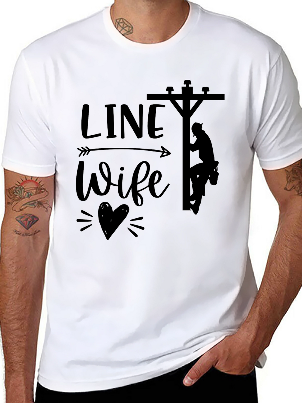 Line Wife Tee - Show Your Support