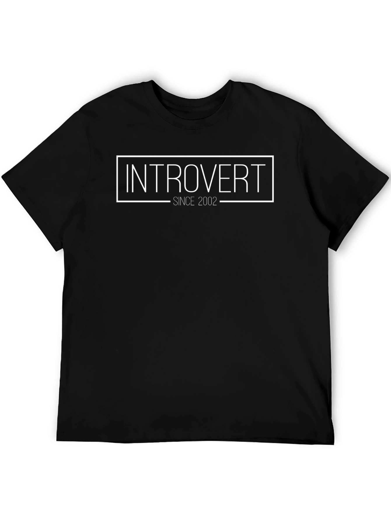 Introvert Since 2002 Graphic Tee - Black