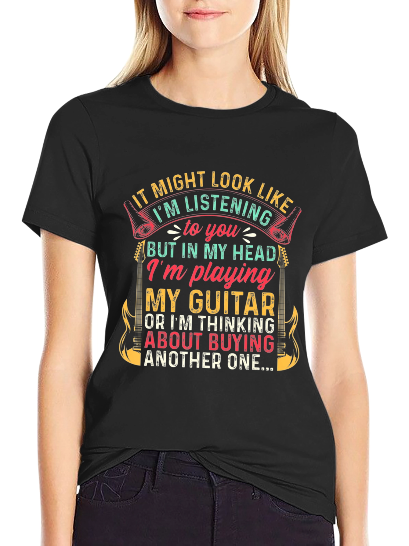 Guitar Player T-Shirt - Im Playing My Guitar