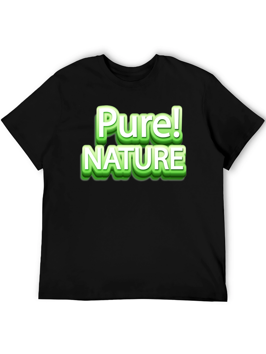 Pure Nature Graphic Tee - Stylish Black T-Shirt