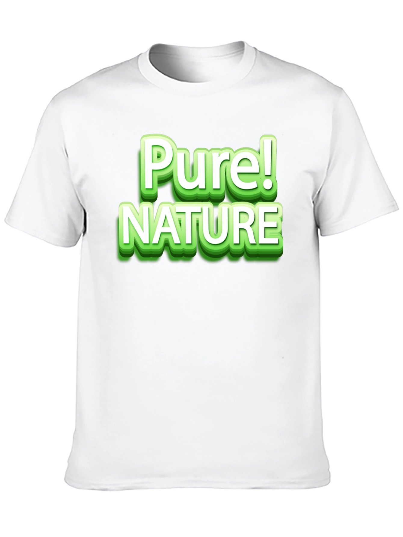 Pure Nature Graphic Tee - Stylish Black T-Shirt