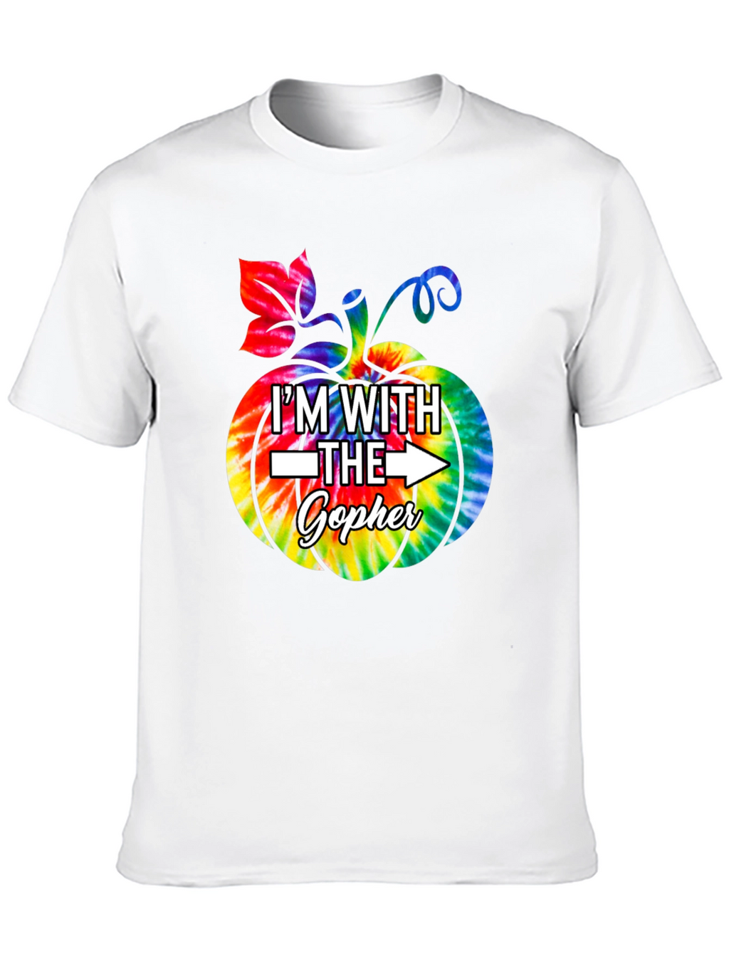 Im With The Gopher Tie Dye Pumpkin T-Shirt