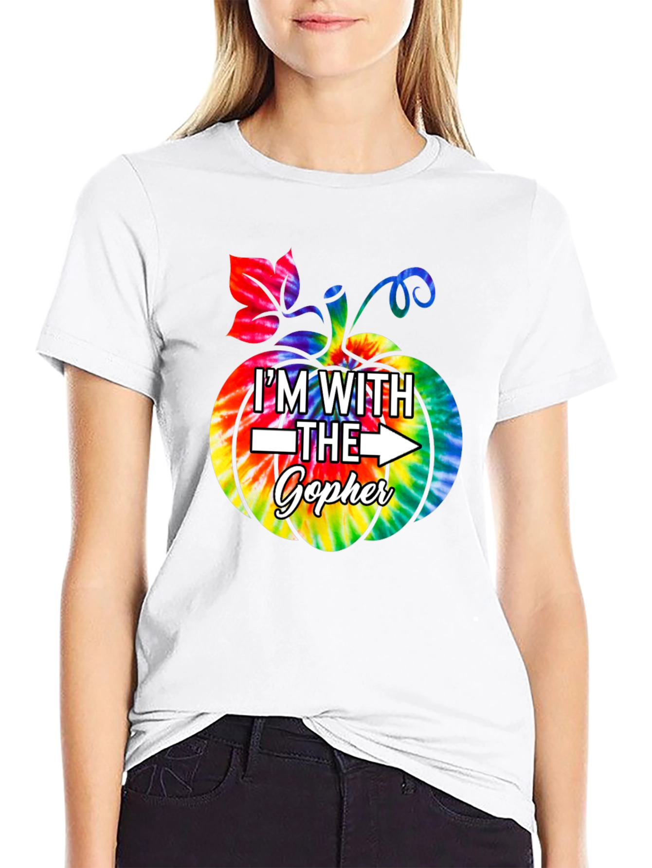 Im With The Gopher Tie Dye Pumpkin T-Shirt