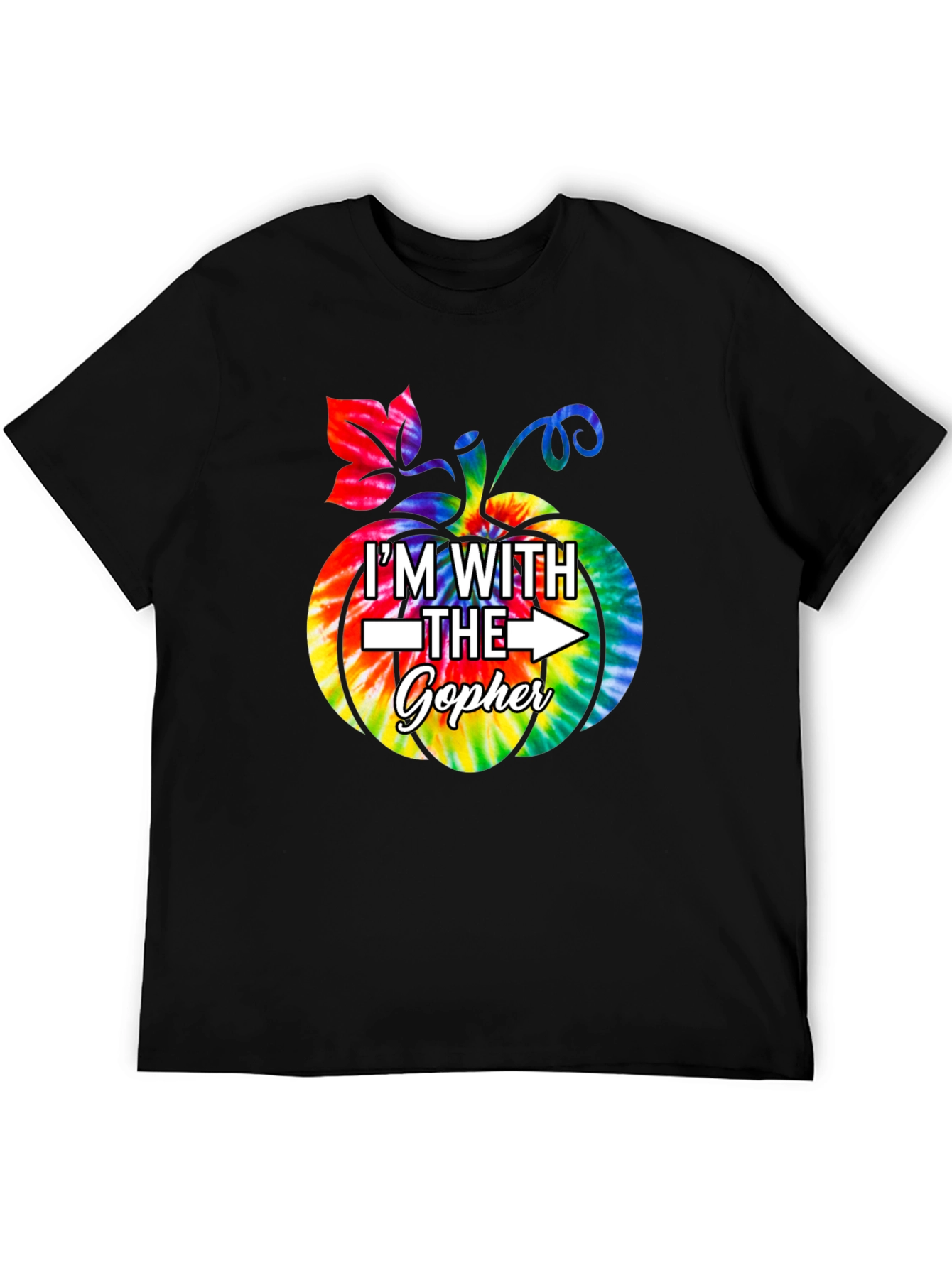 Im With The Gopher Tie Dye Pumpkin T-Shirt