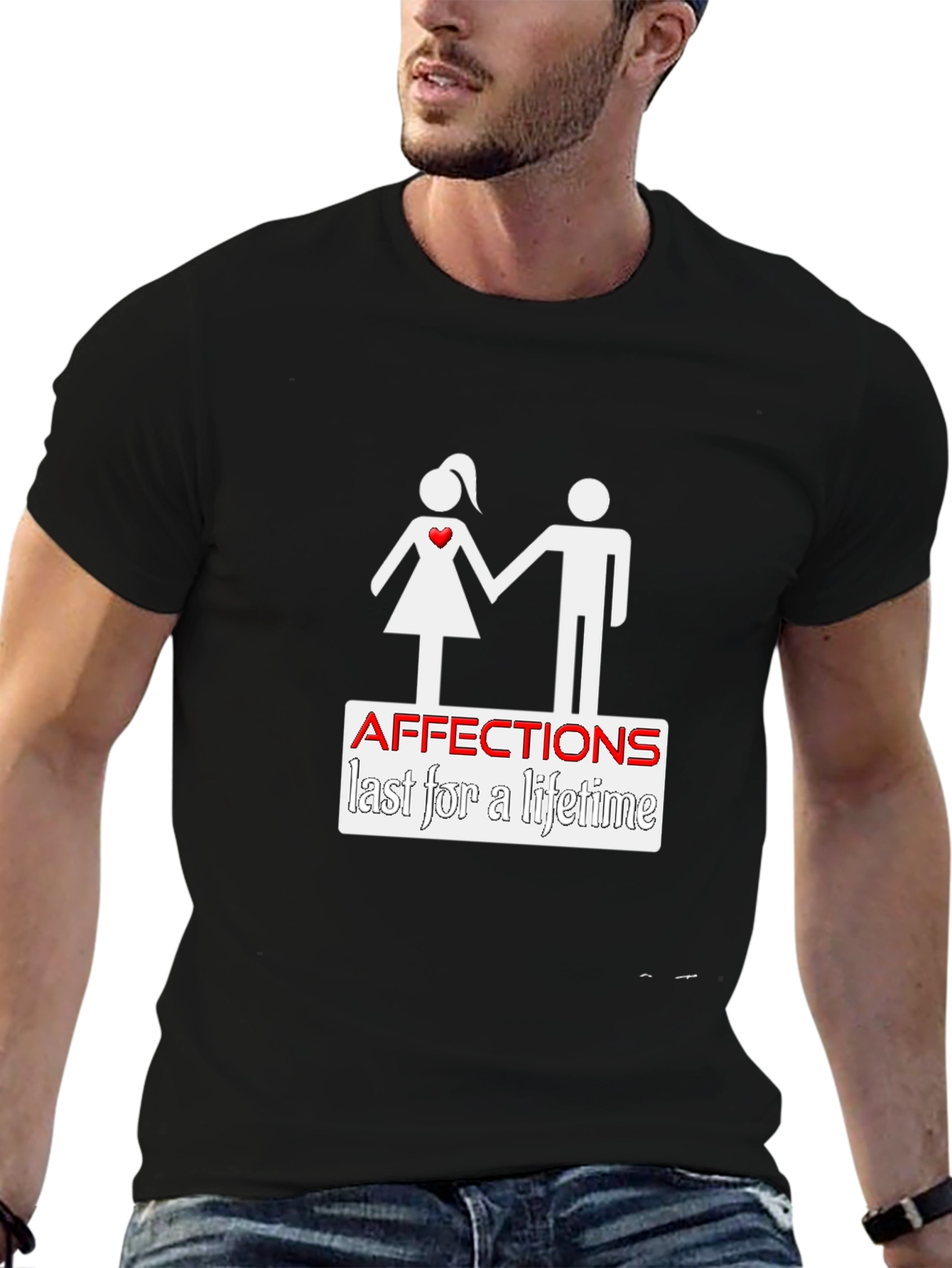 Affection Lasts a Lifetime Black T-Shirt