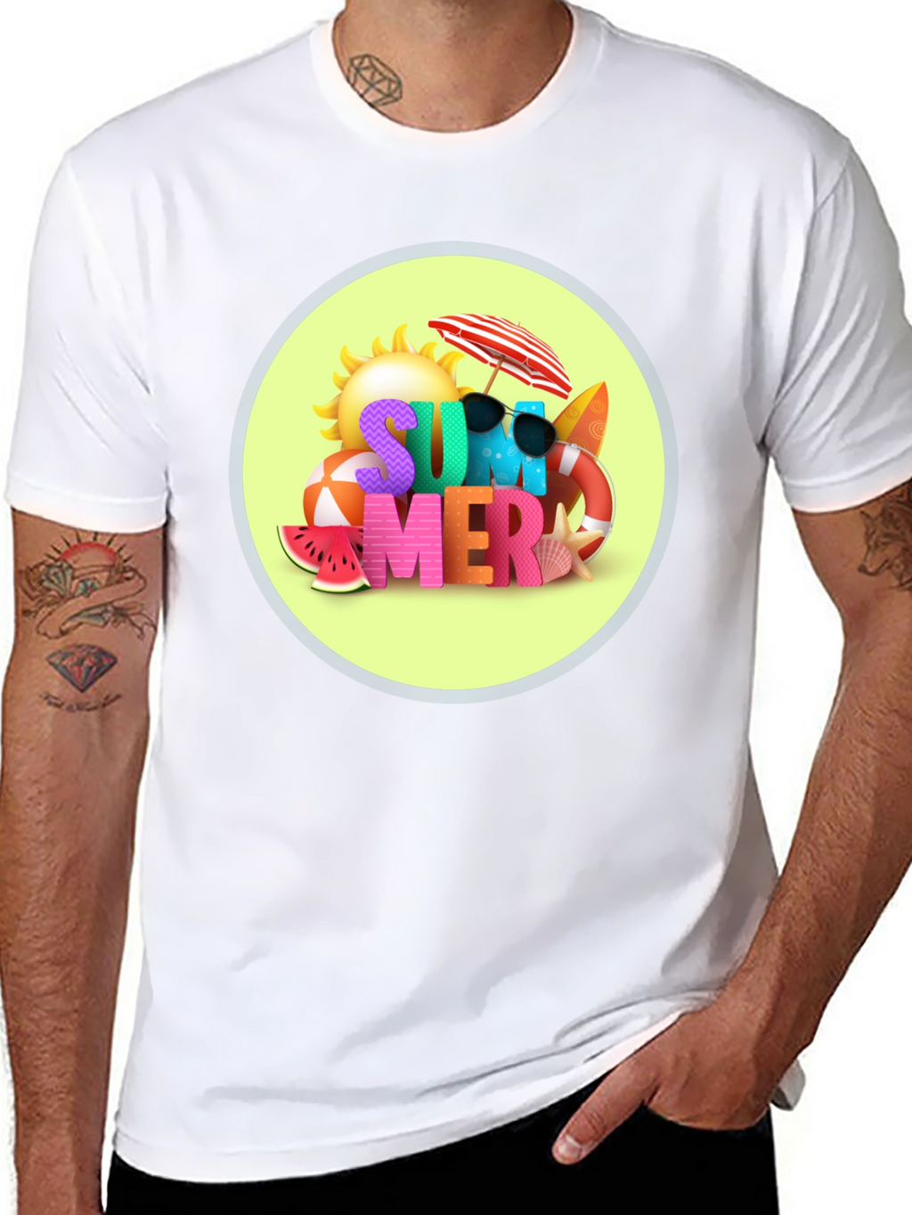Summer Vibes Black T-Shirt