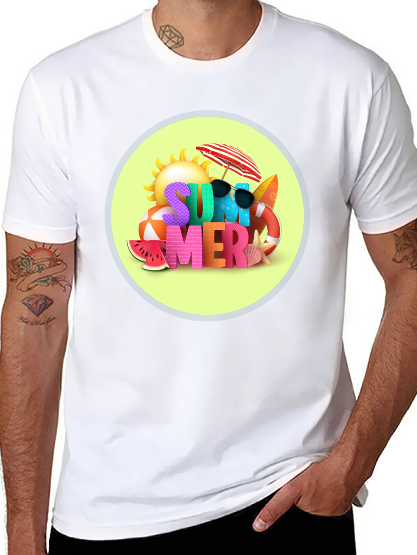 Summer Vibes Black T-Shirt