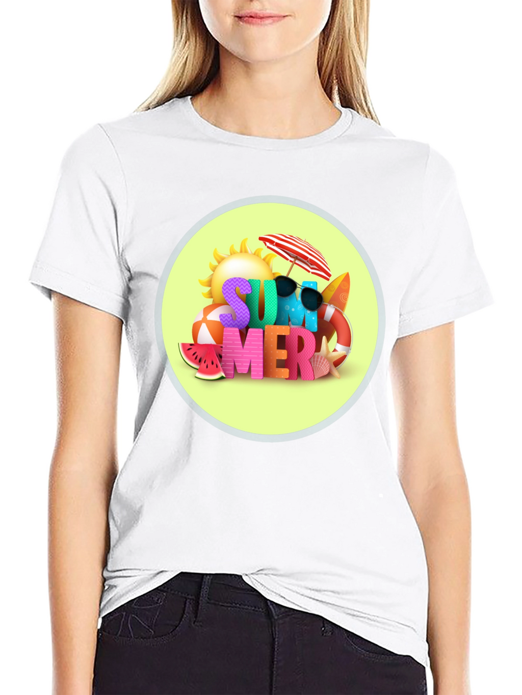 Summer Vibes Black T-Shirt
