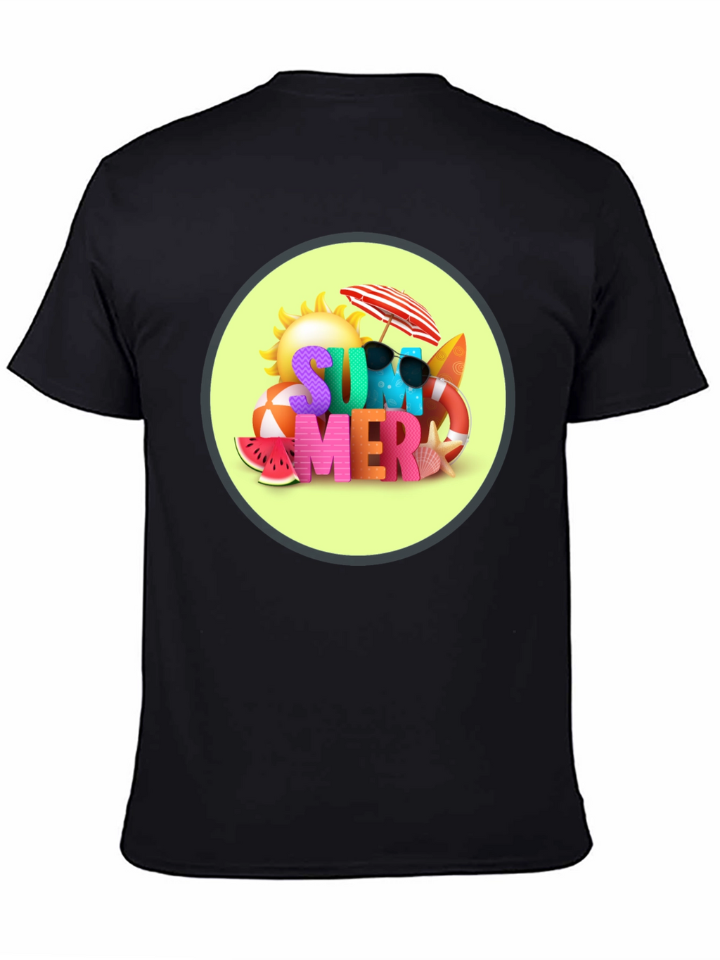Summer Vibes Black T-Shirt