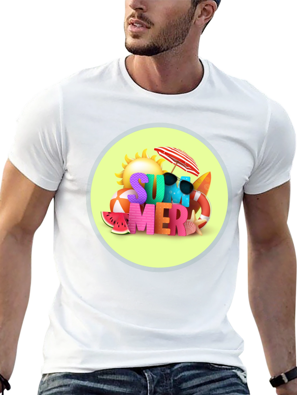 Summer Vibes Black T-Shirt