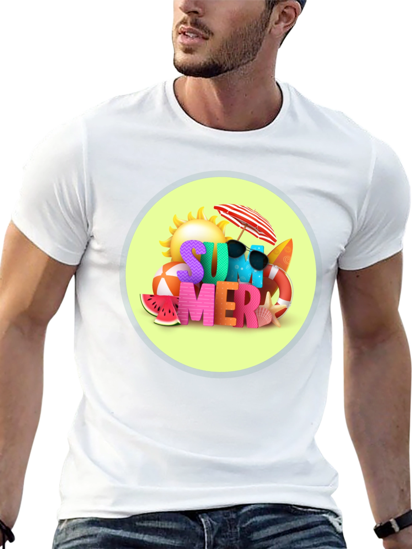 Summer Vibes Black T-Shirt