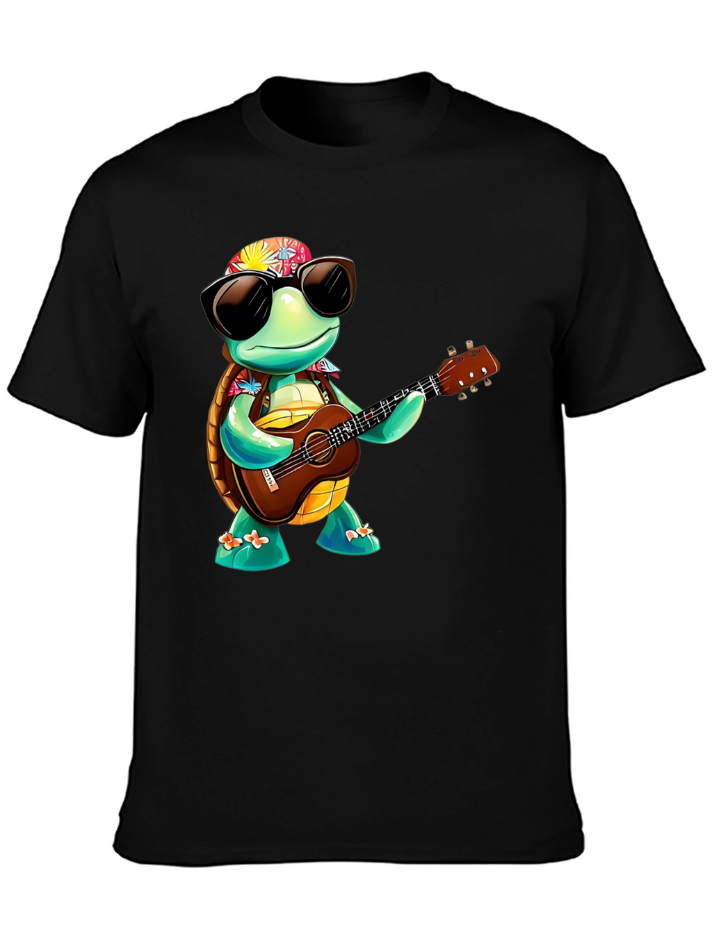 Turtle Hawaiian Guitar T-Shirt