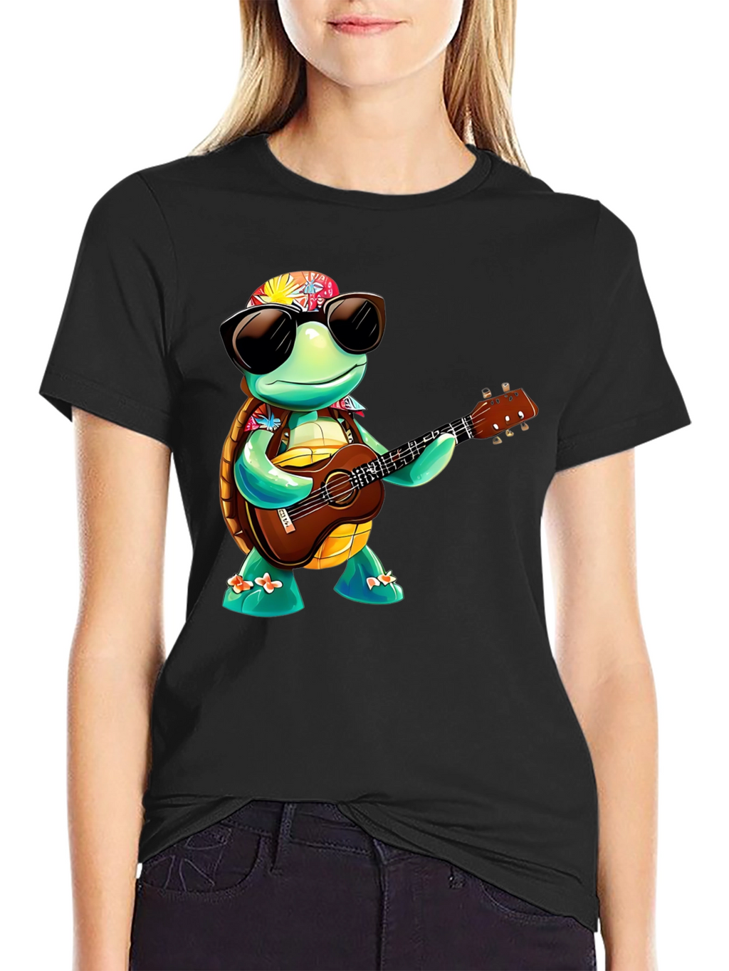Turtle Hawaiian Guitar T-Shirt
