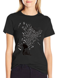 Musical Note T-Shirt - Black Graphic Tee