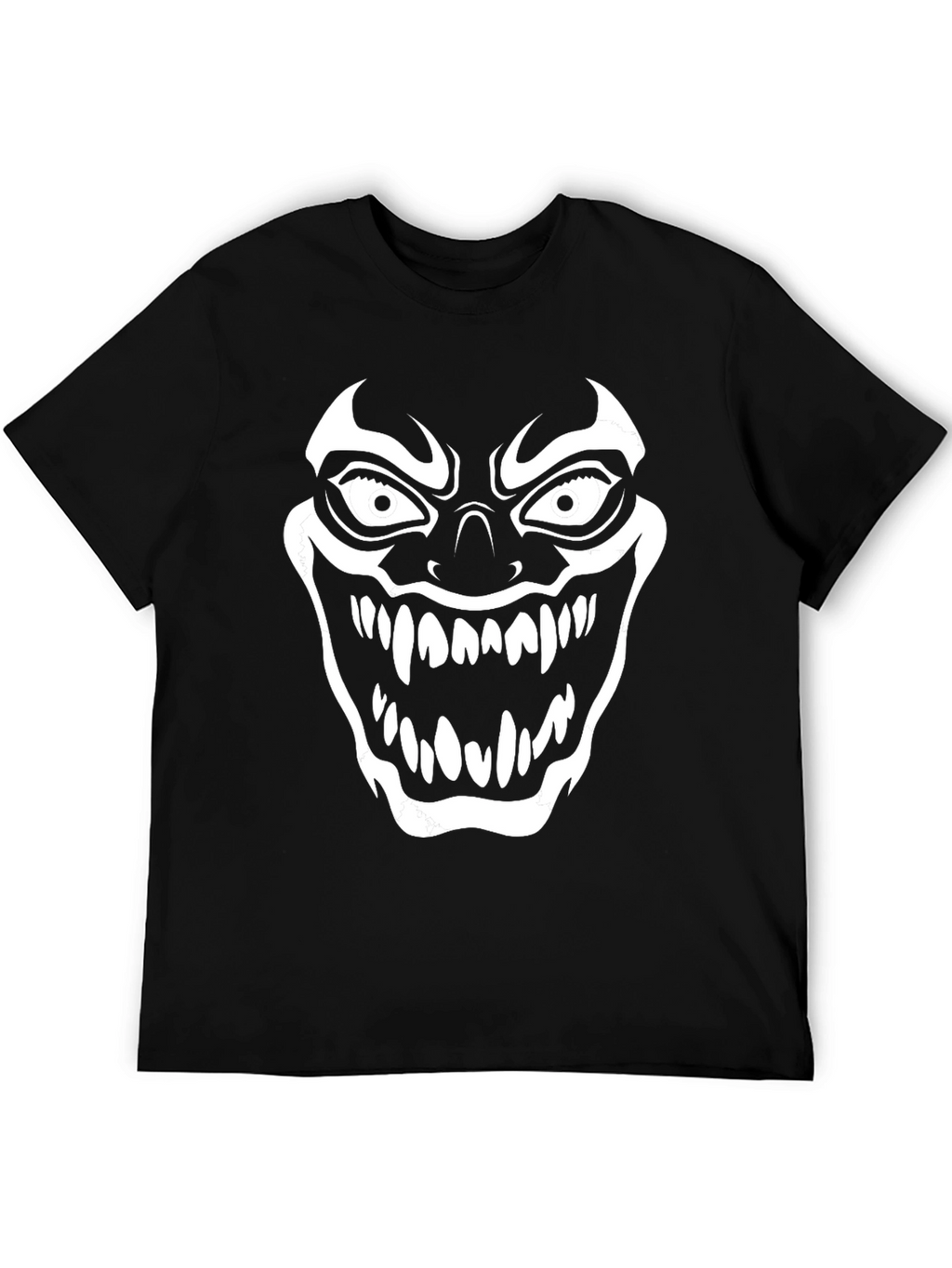 Scary Clown Face Graphic Print T-Shirt