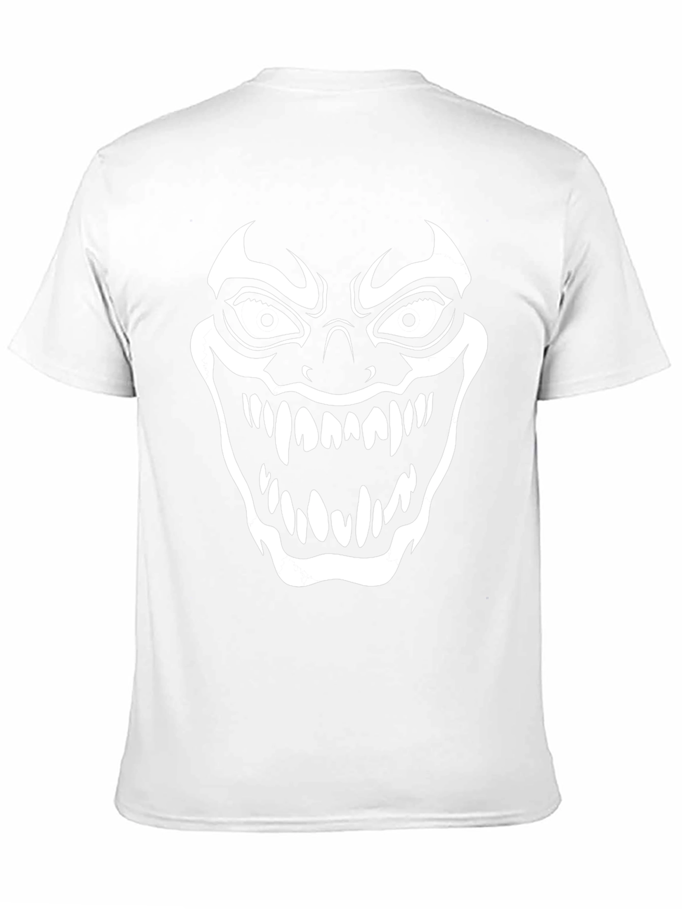 Scary Clown Face Graphic Print T-Shirt