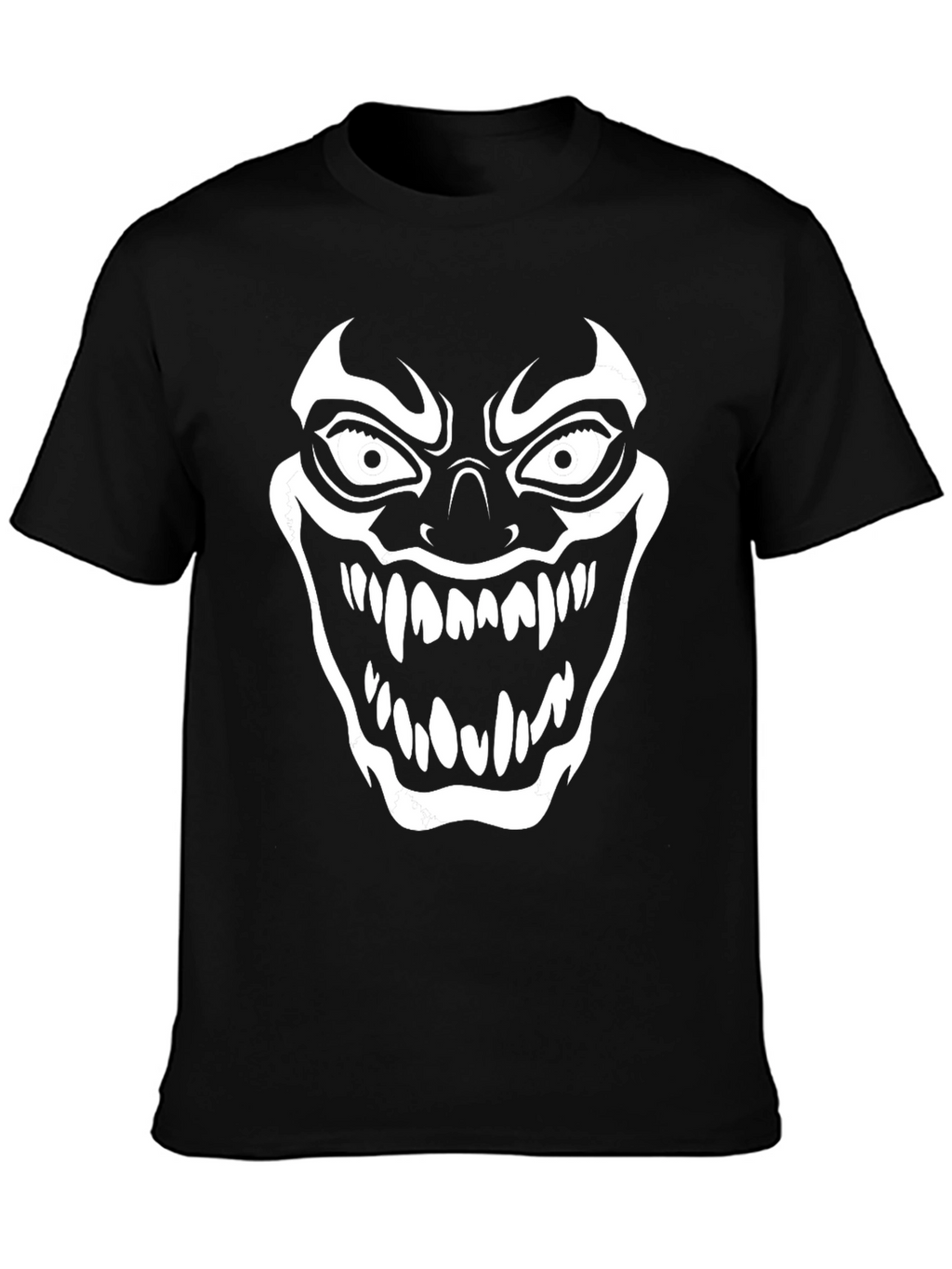 Scary Clown Face Graphic Print T-Shirt