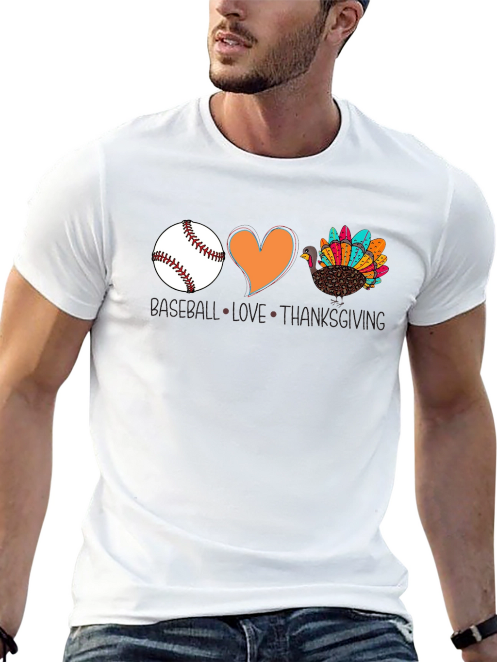Baseball Love Thanksgiving T-Shirt