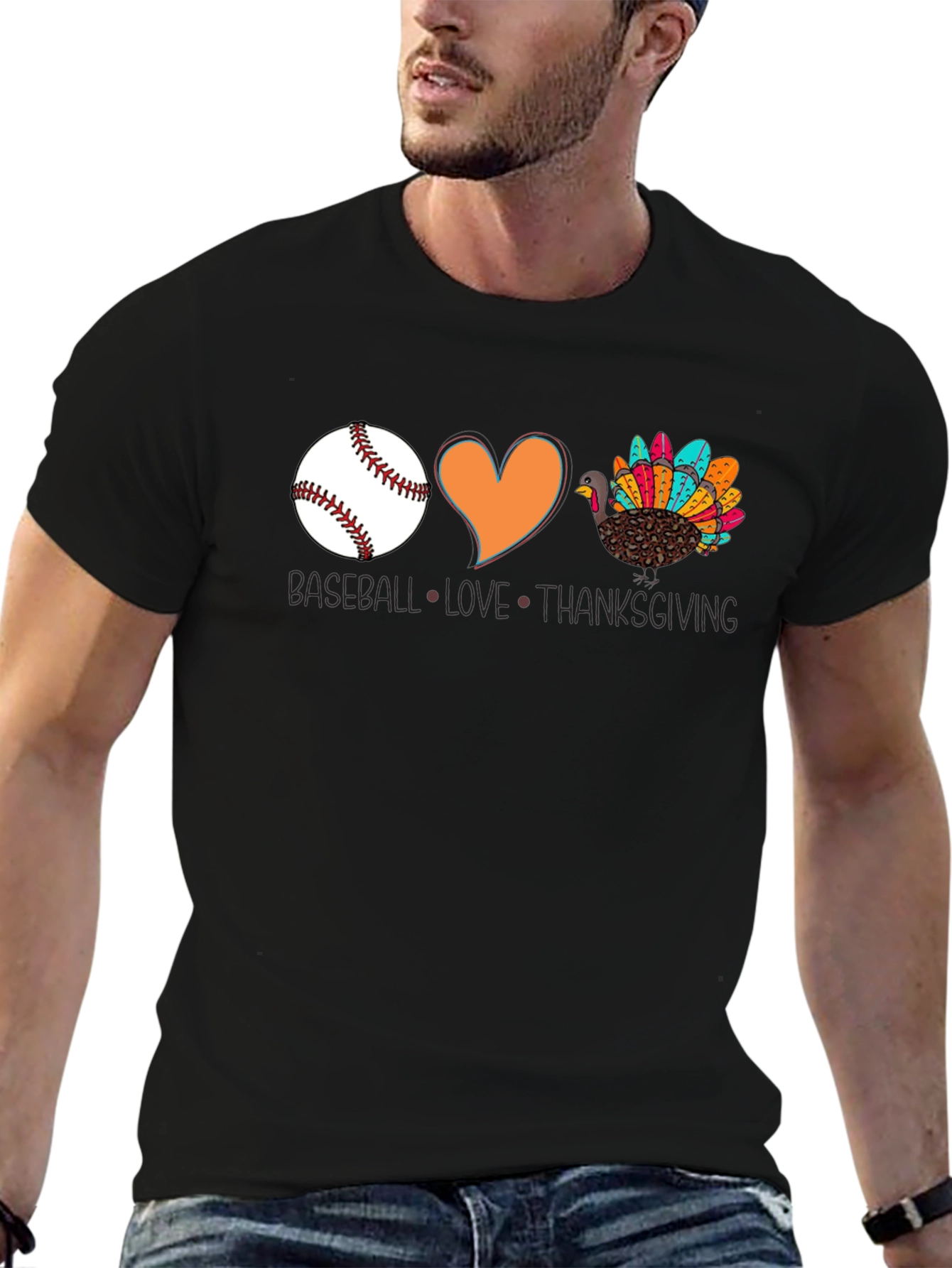 Baseball Love Thanksgiving T-Shirt