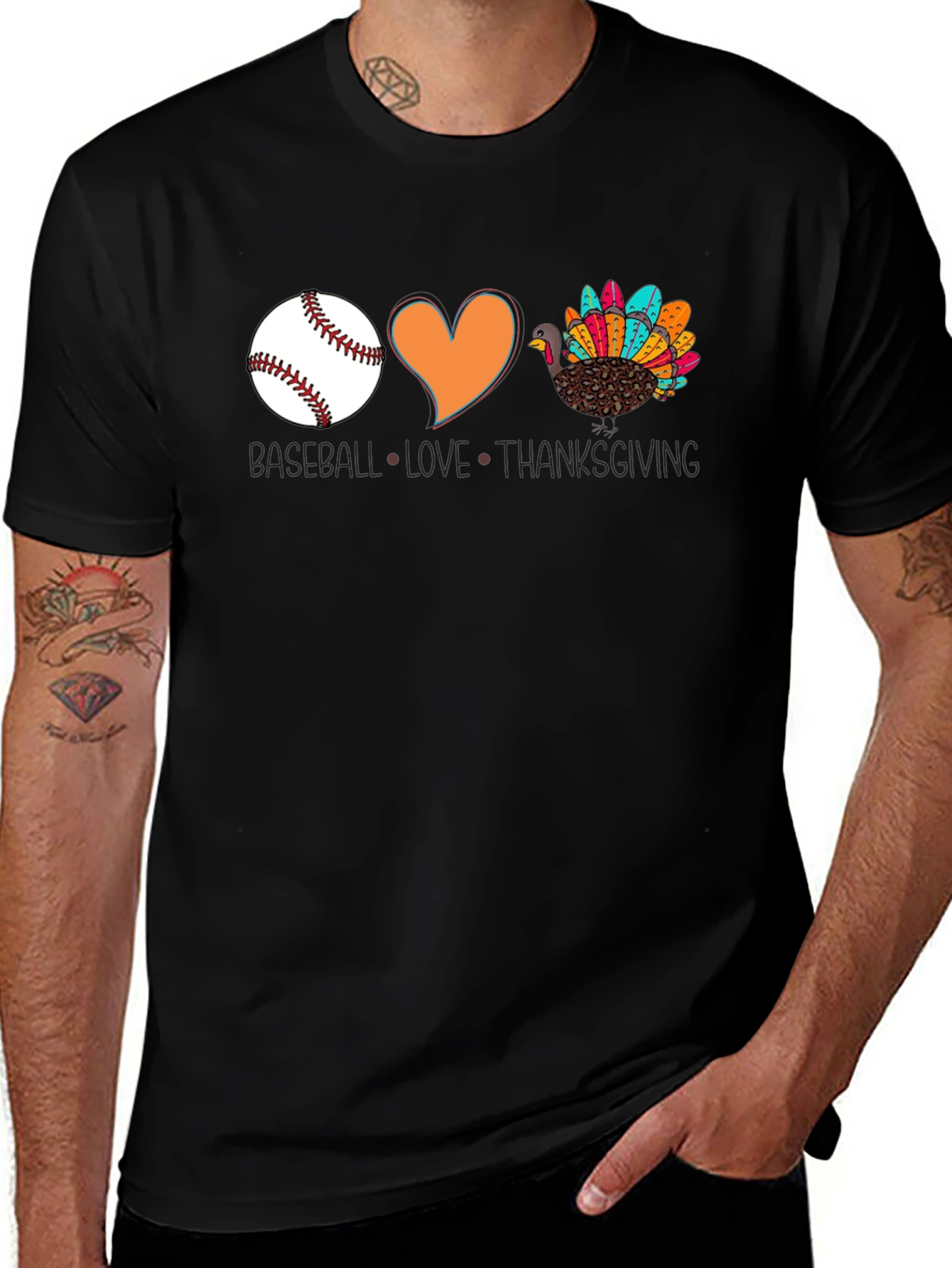 Baseball Love Thanksgiving T-Shirt