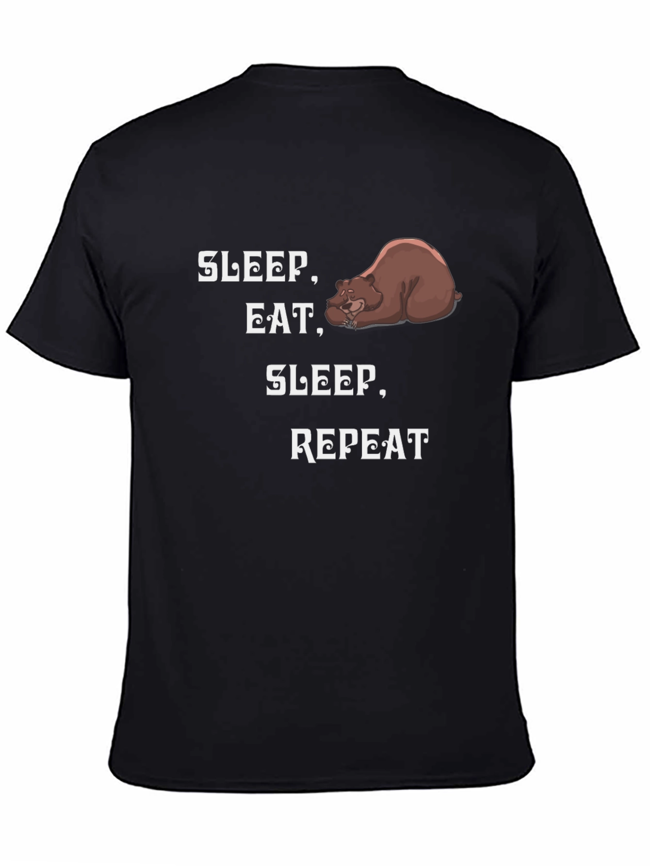 Sleep Eat Repeat Bear Graphic T-Shirt