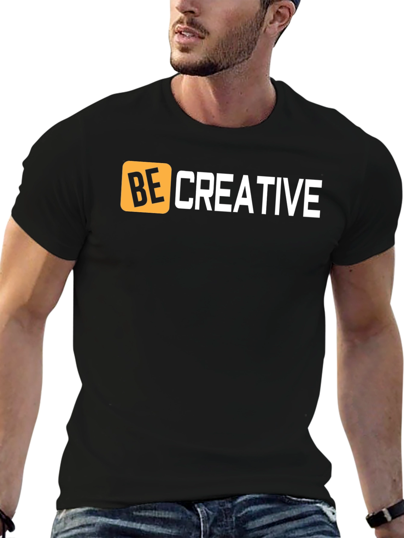 Be Creative Graphic Tee - Black