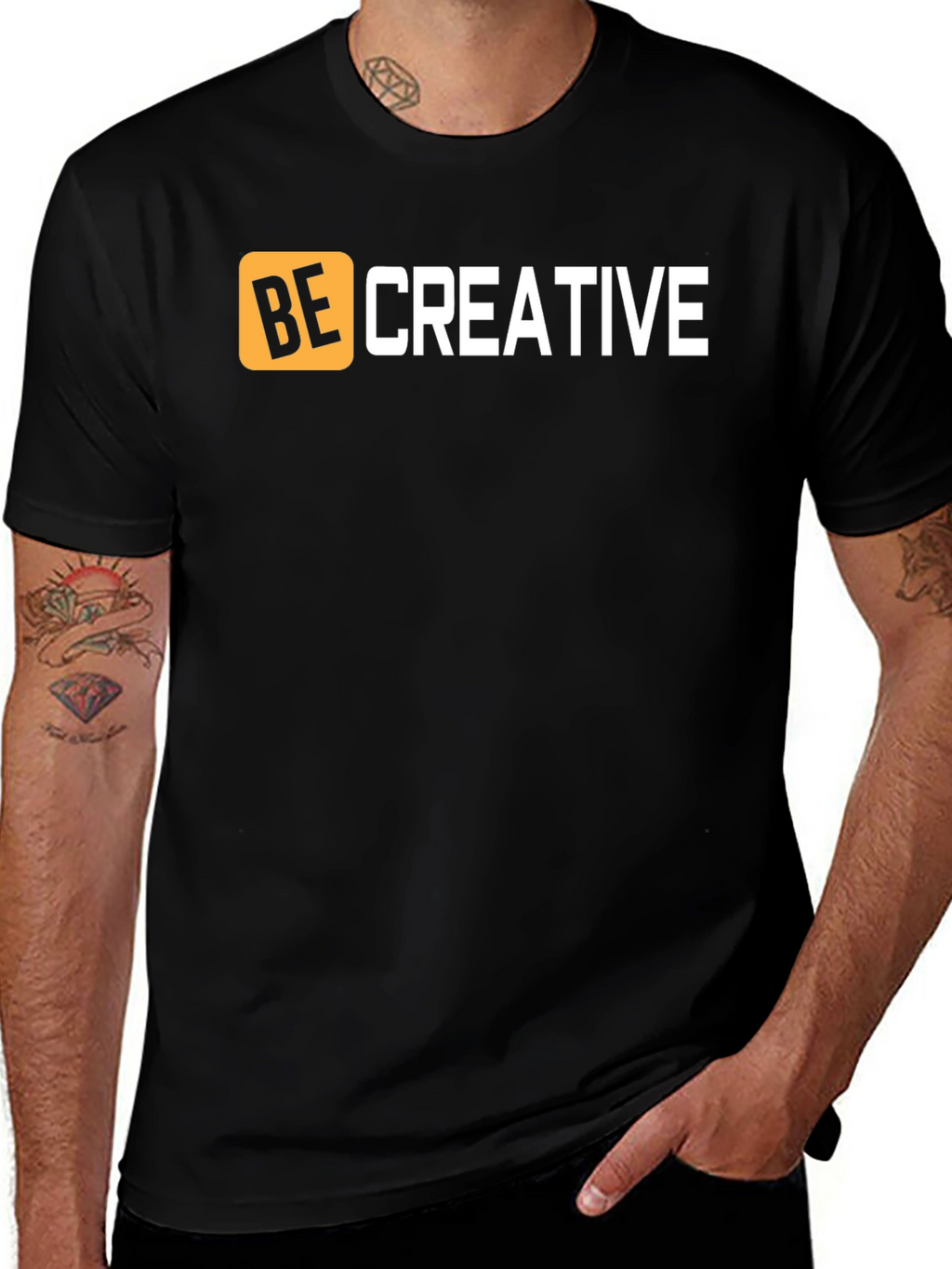 Be Creative Graphic Tee - Black