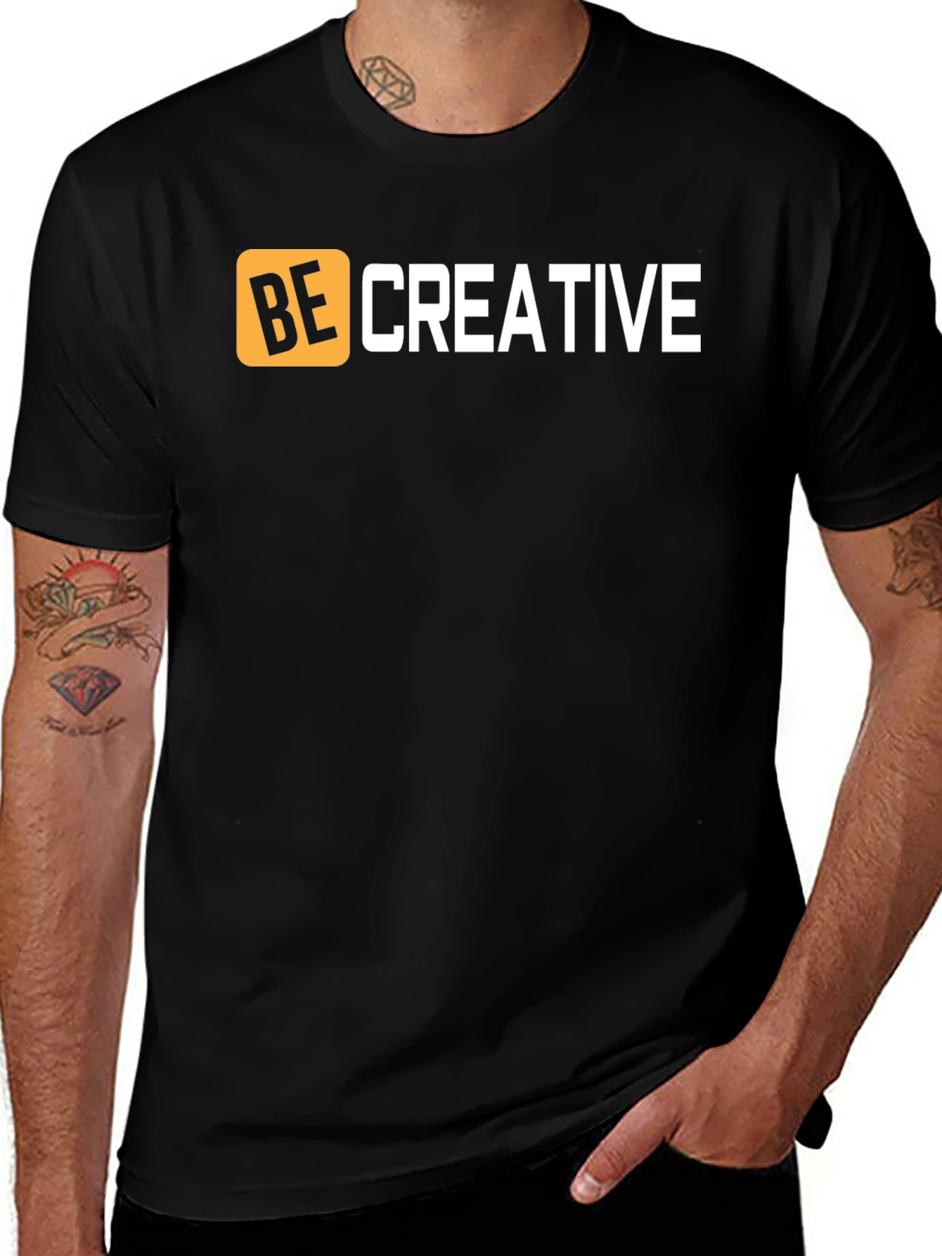 Be Creative Graphic Tee - Black