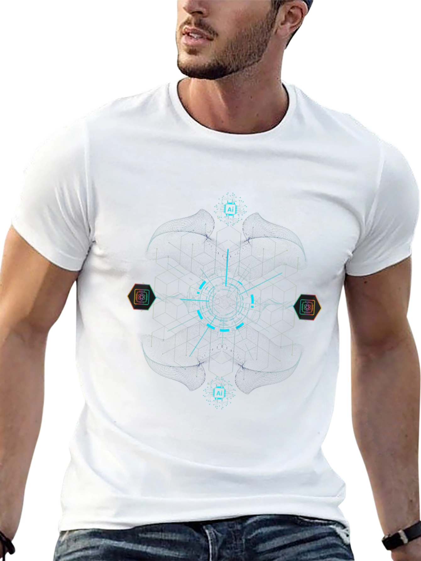 AI Circuitry T-Shirt - Tech Inspired Design