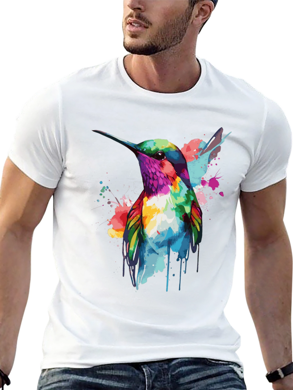 Hummingbird Watercolor Graphic T-Shirt